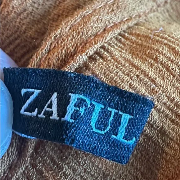 NWOT Zaful Women’s Orange Tie-Front Flutter Sleeve Crop Top - Size Small - Picture 5 of 6